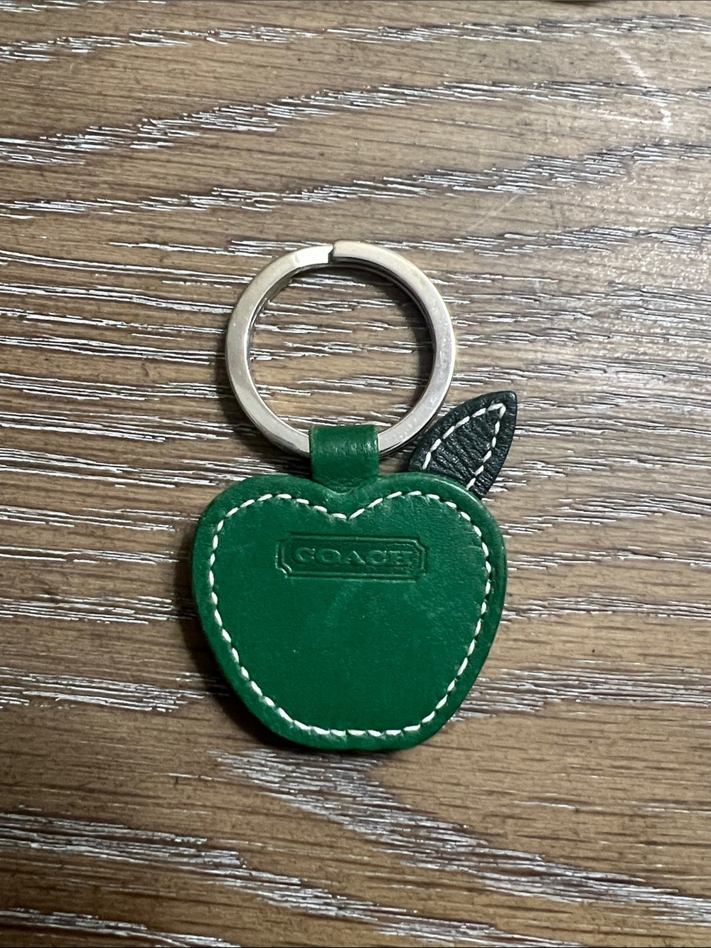 Coach Green Apple Leather Key Fob